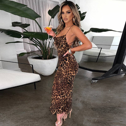 Sexy Leopard Maxi Dress